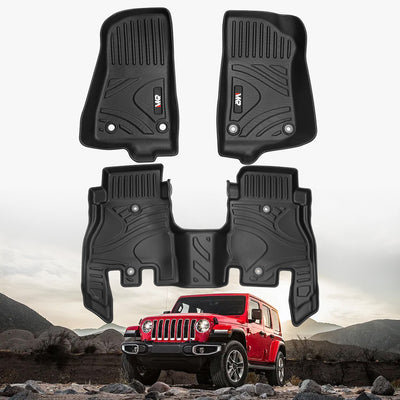Car Floor Mats For JEEP Wrangler JL 2018 4 Doors Model, Not Fit For Jeep Wrangler JK Or 4XE
