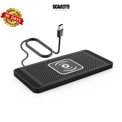 15W Wireless Car Charger Pad – Fast Qi Charging, Non-Slip
