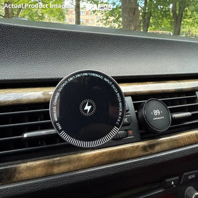 15W Magnetic Car Wireless Phone Charger – Air-Vent Mount (Supports up to 30W Output)